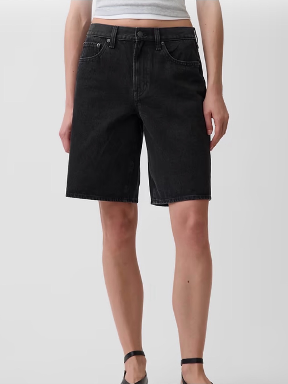 Gap Long Black Denim Shorts